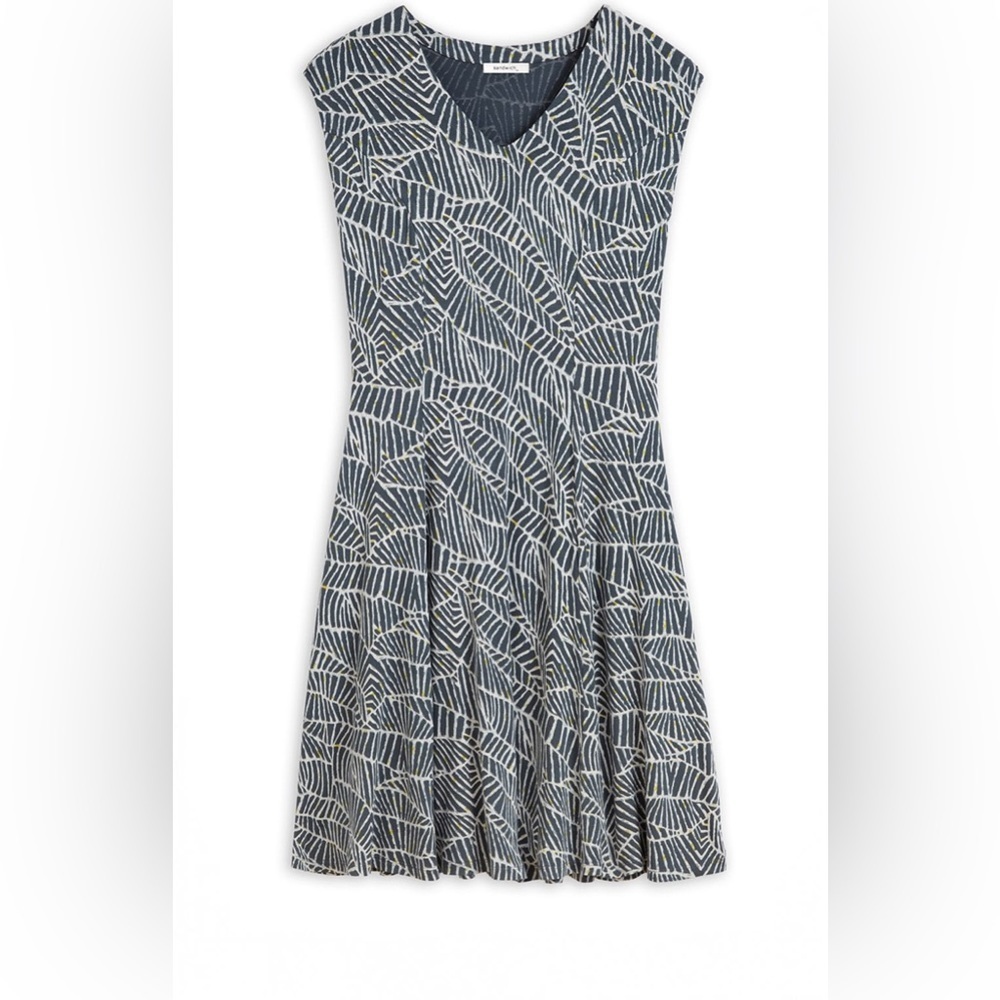 Sandwich Clothing Leaf Design Jersey Dress Large